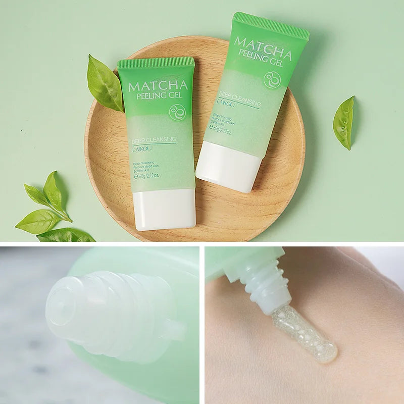 Peeling Gel Esfoliante Facial LAIKOU Matcha – Limpeza Profunda, Controle de Oleosidade e Remoção de Acne