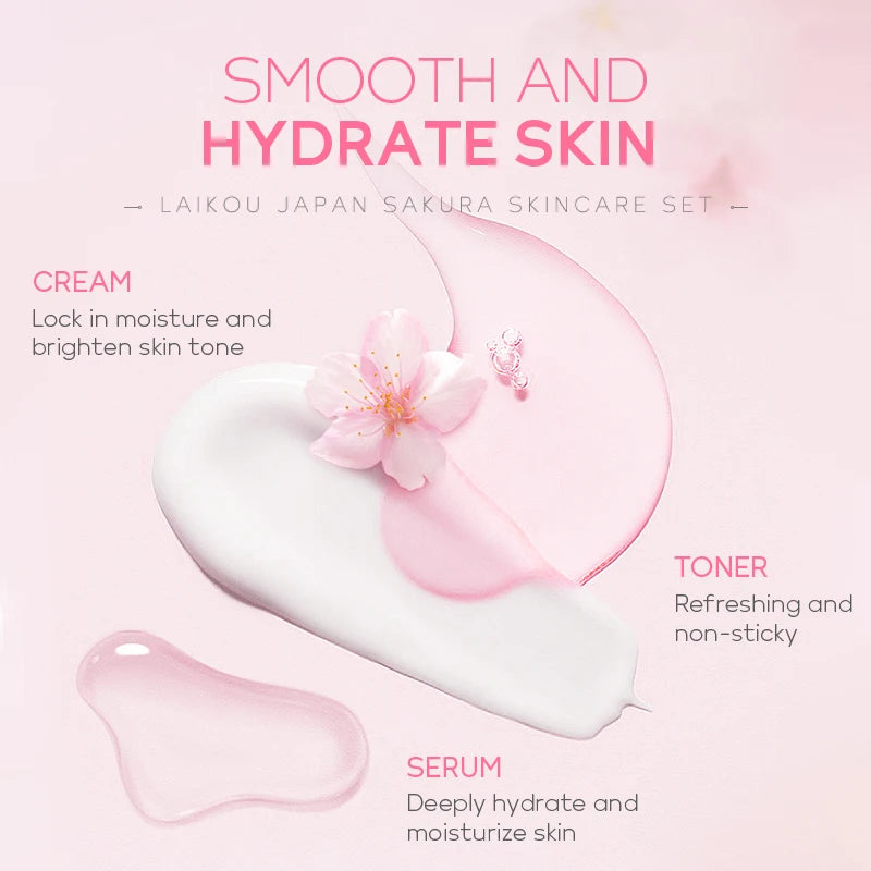 Kit de Cuidados com a Pele LAIKOU – Hidratação, Clareamento, Antimanchas e Rejuvenescimento | 5 Peças