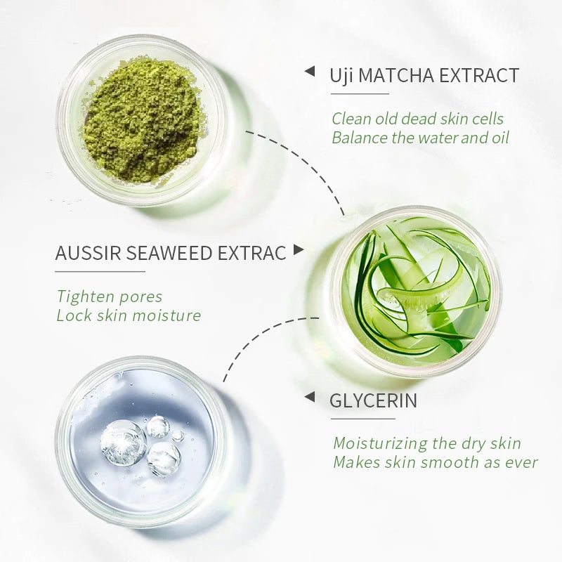 Peeling Gel Esfoliante Facial LAIKOU Matcha – Limpeza Profunda, Controle de Oleosidade e Remoção de Acne