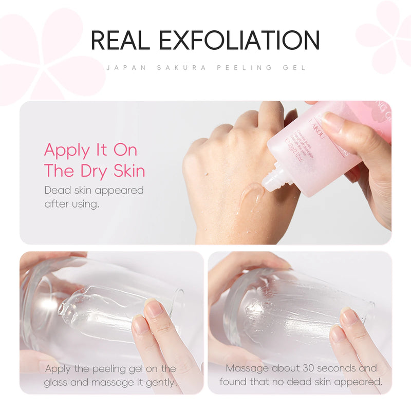 Peeling Gel Esfoliante Facial LAIKOU– Remoção de Células Mortas, Renovação e Iluminação da Pele